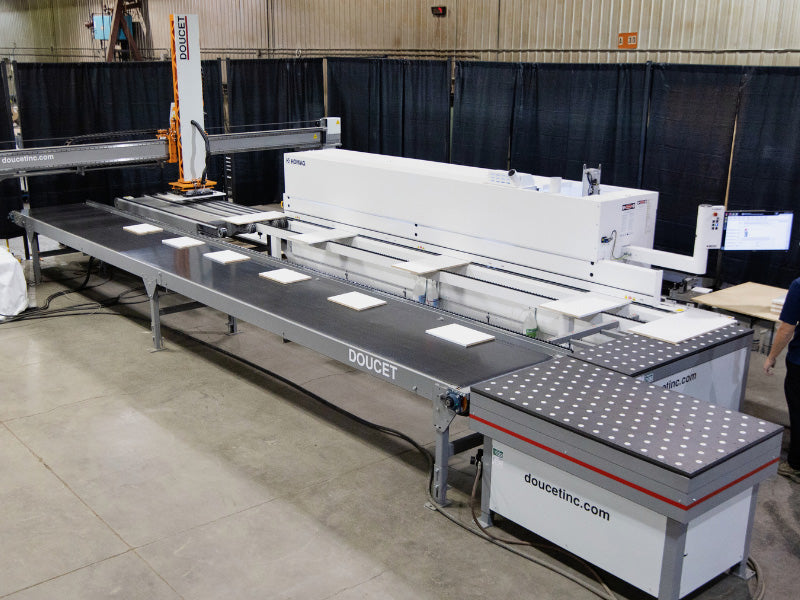 Intelligent Panel Return Conveyor System - Doucet Retyx 