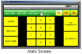 RazorGage ST with Android Controller - Main Screen